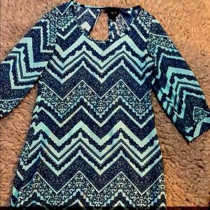 Different mixtures of blue tones flows dress size XS